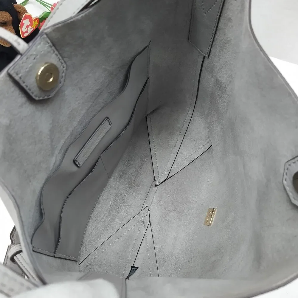 Michael Kors Junie Gray Pebbled Leather Hobo Shoulder Bag